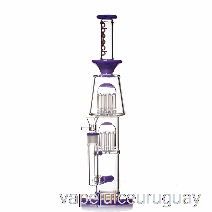 Cheech Glass Dual Tree Bong En Línea Vape Púrpura Recargable